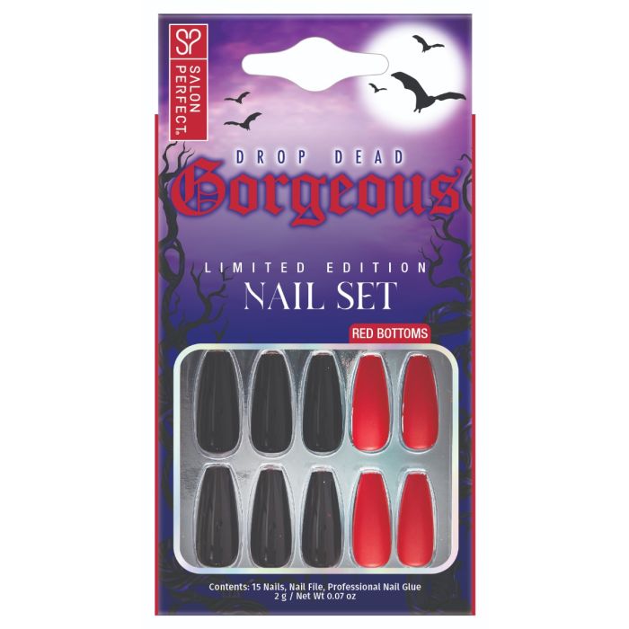 SALON PERFECT NAIL 231 BLACK LOUBOUTIN COFFIN in packaging 