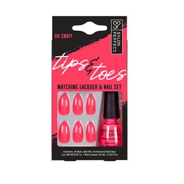 Salon Perfect Tips & Toe Oh SNAP! Matching Lacquer & Nail Set