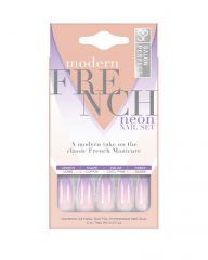 Salon Perfect Neon Modern French Ombre Purple Nail Set
