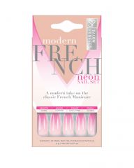 Salon Perfect Neon Modern French Ombre Pink Nail Set